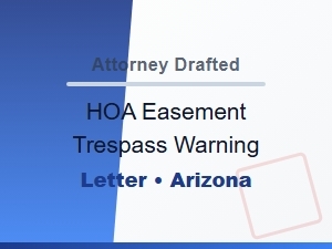 Arizona Hoa Easement Trespass Warning Letter